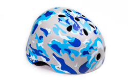 Шлем вело TRIX подростковый котелок 11 отверстий S 52-54см Hard Shell голубой