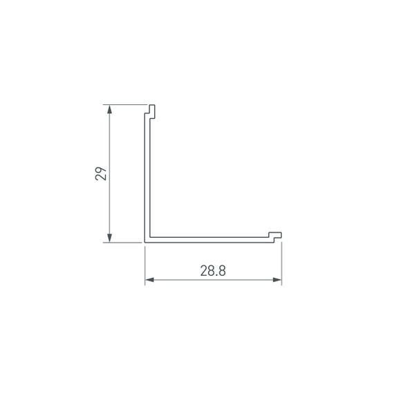 Рассеиватель Arlight SL-Kant-H30-3000 Square Opal 046184