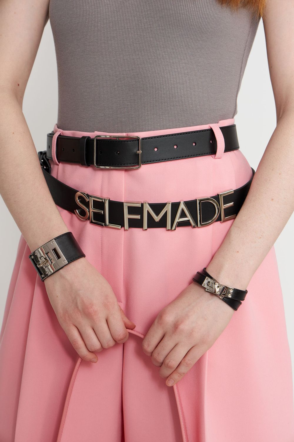 ШИРОКИЙ РЕМЕНЬ НА КОБУРНЫХ КНОПКАХ SELFMADE BLACK