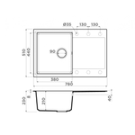 Кухонная мойка Omoikiri Daisen 78T-WH