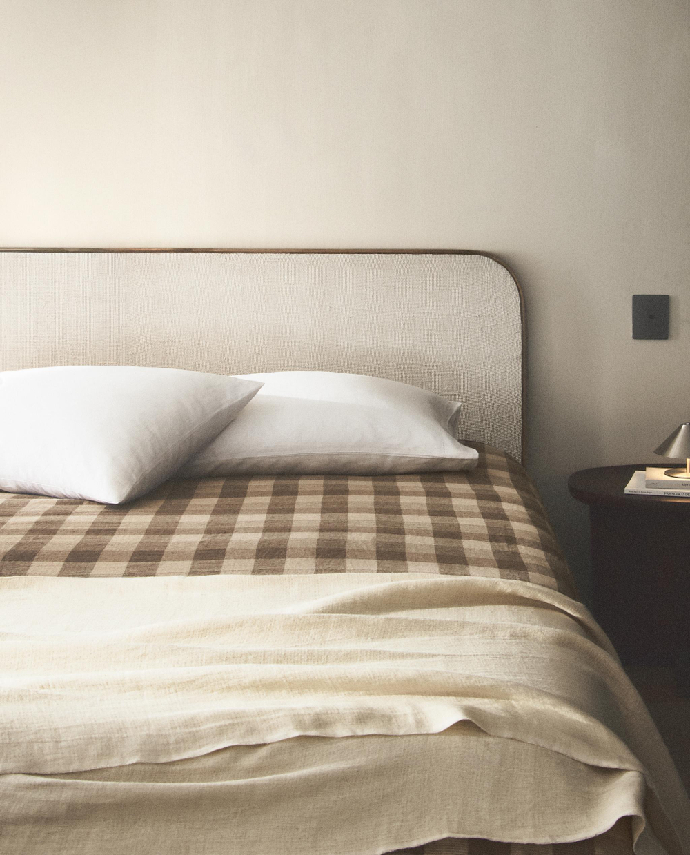 Пододеяльник Zara Home, лён 100%, в клетку, 6195/088