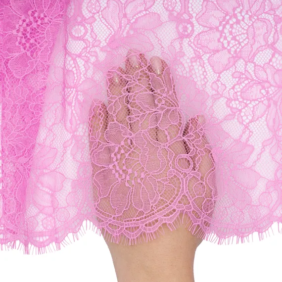 Кружево реснички розовая сирень (21х140 см)