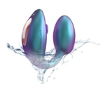 Бирюзовый вибратор для пар Wonderlover (Цвет: бирюзовый)