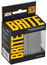 BRITE Выключатель 2-клавишный с индикацией для отелей 10А ВС10-2-9-БрС сталь IEK