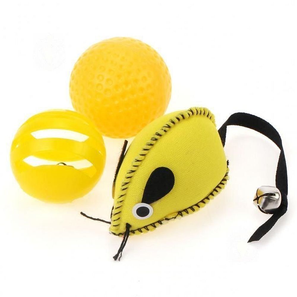 Набор игрушек "Чистый котик" для кошек, два мячика, мышь D-set20 Набор игрушек "Чистый котик" для кошек, два мячика, мышь D-set20