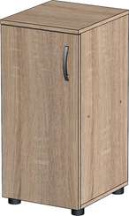 Стеллаж низкий узкий закрытый Стандарт Про дуб сонома