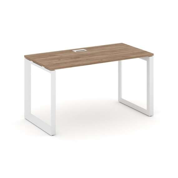 Style Project Стол письменный SN-59O.SP-003 Дуб Табак/Металл Белый/Белый Заглушка 1380*600*750