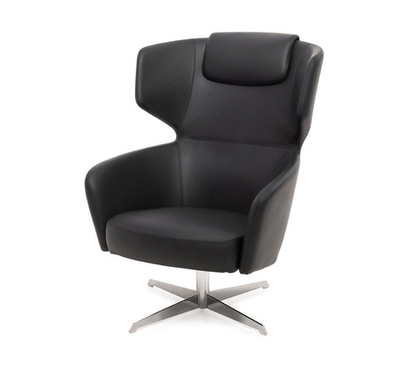 VENTO High Кресло recliner ЧЕРНЫЙ/ПОЛИР.АЛЮМ