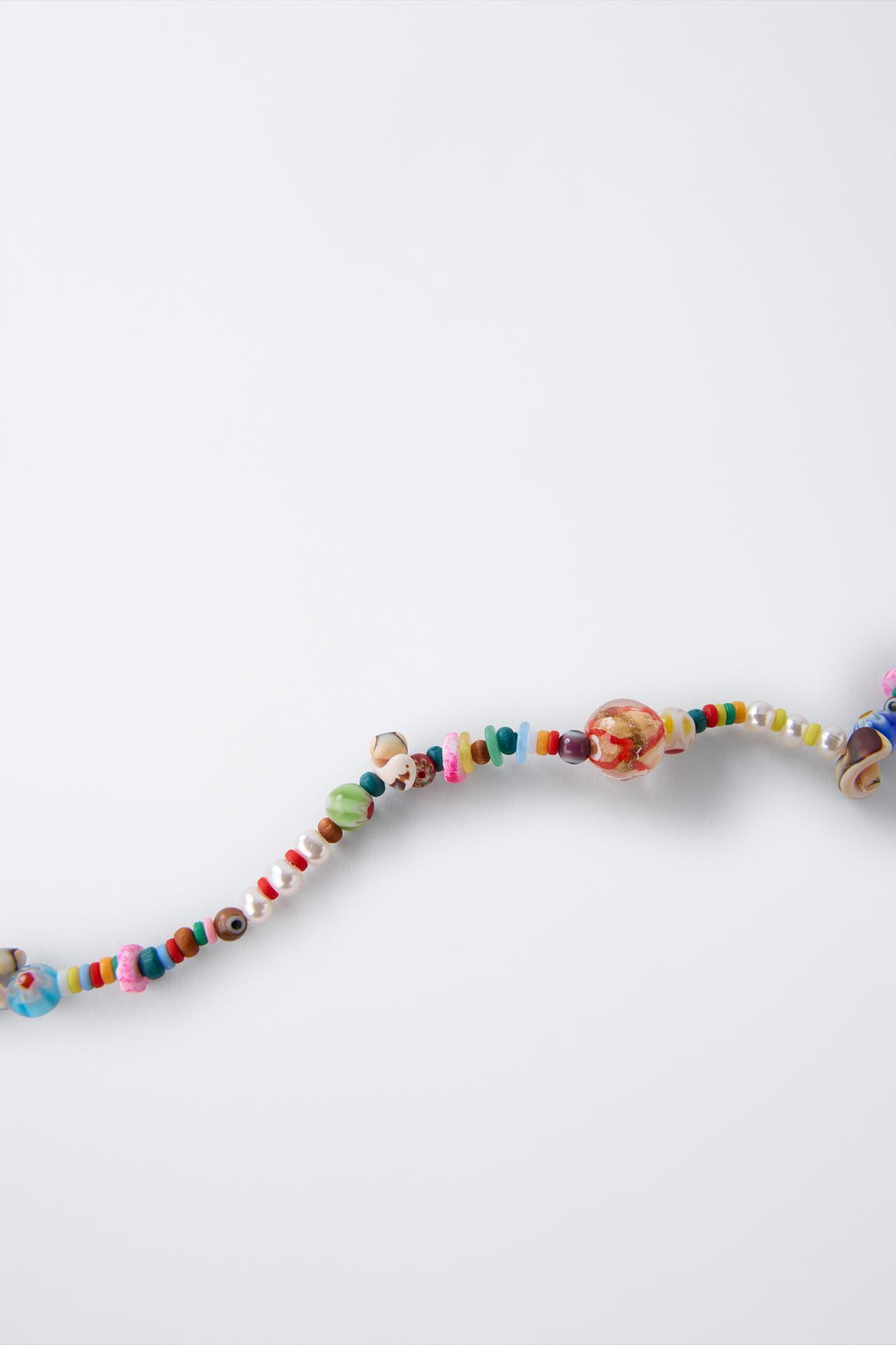 ZARA ОЖЕРЕЛЬЕ С БУСИНАМИ И ЖЕМЧУГОМ, РАЗНОЦВЕТНЫЙ