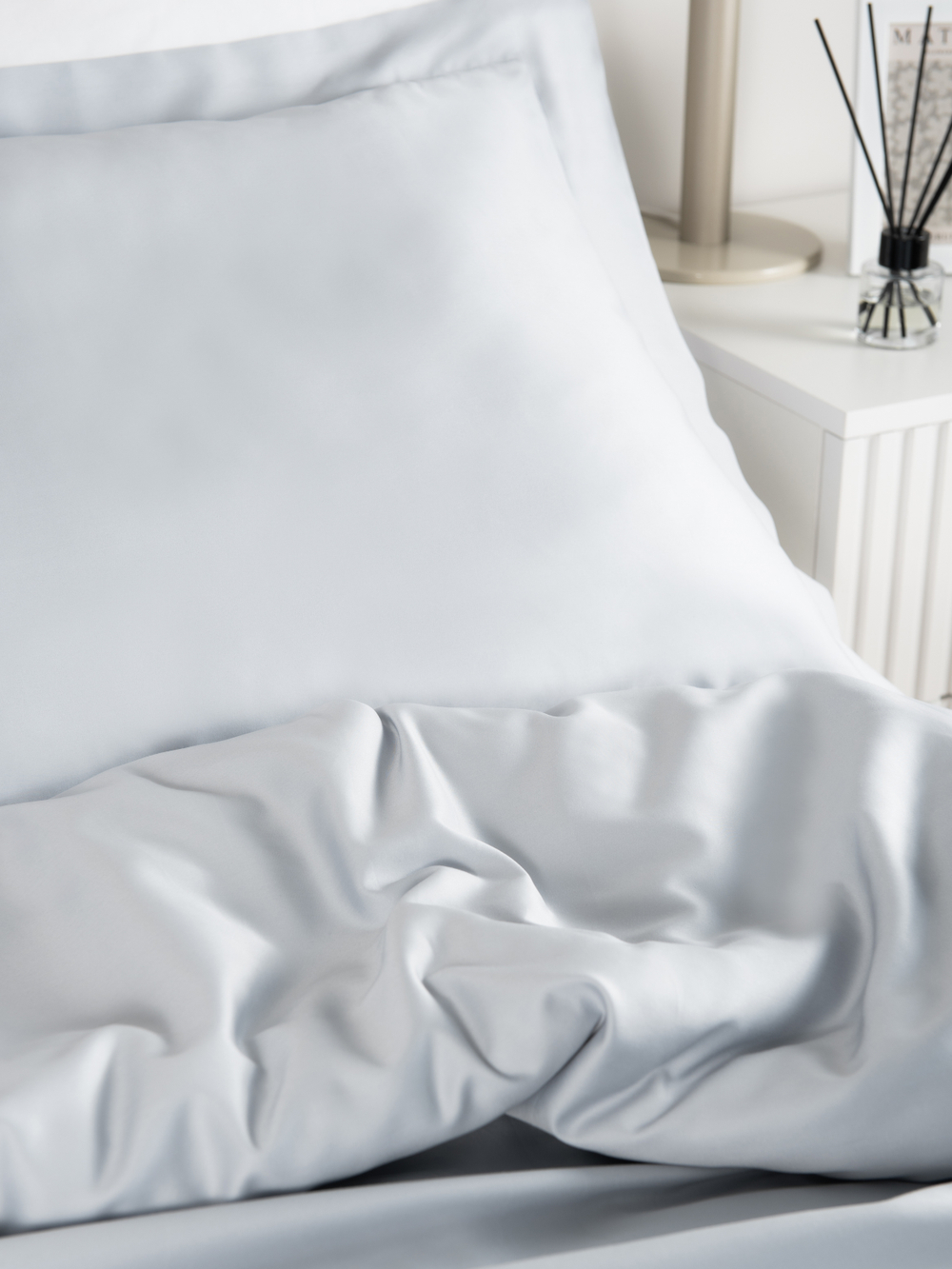 SERENITY Комплект постельного белья, сатин светло-серый