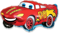 Шар (32""/81 см) Фигура, Гоночная машина, Красный, 1 шт. Б146