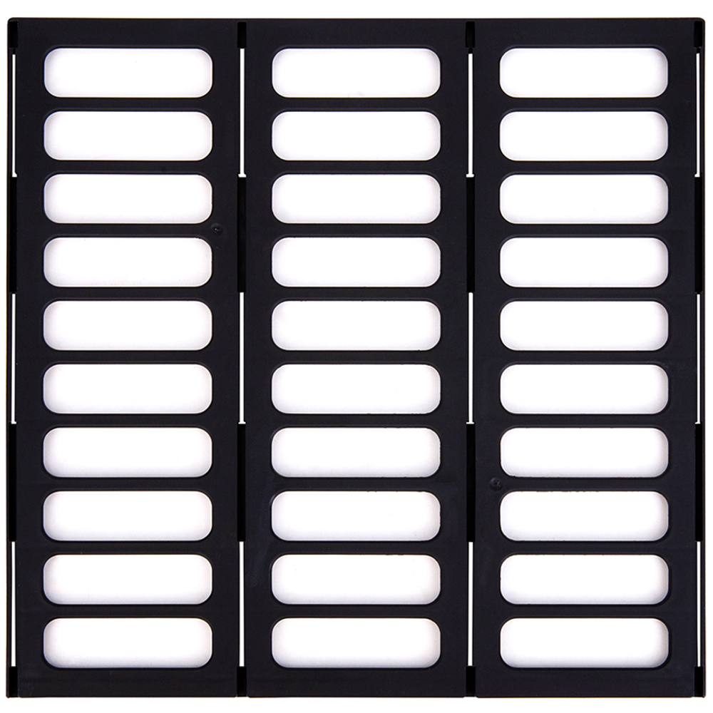 Лоток вертикальный DELI, 3 отделения, чёрный