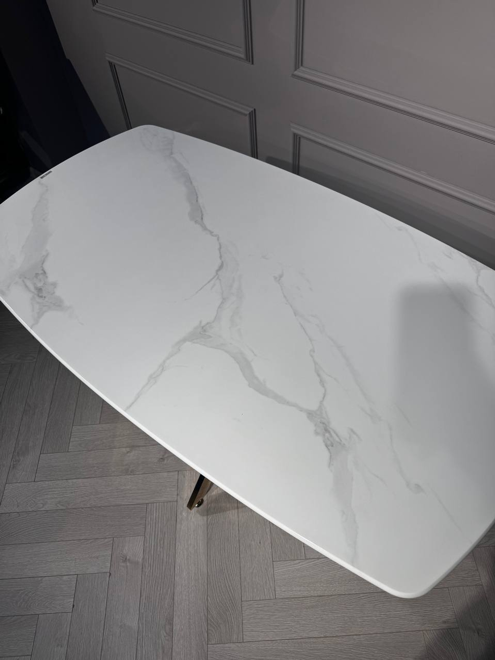 Стол обеденный Ist Casa Элис Рэк, 140х80х76 см, белый, золото