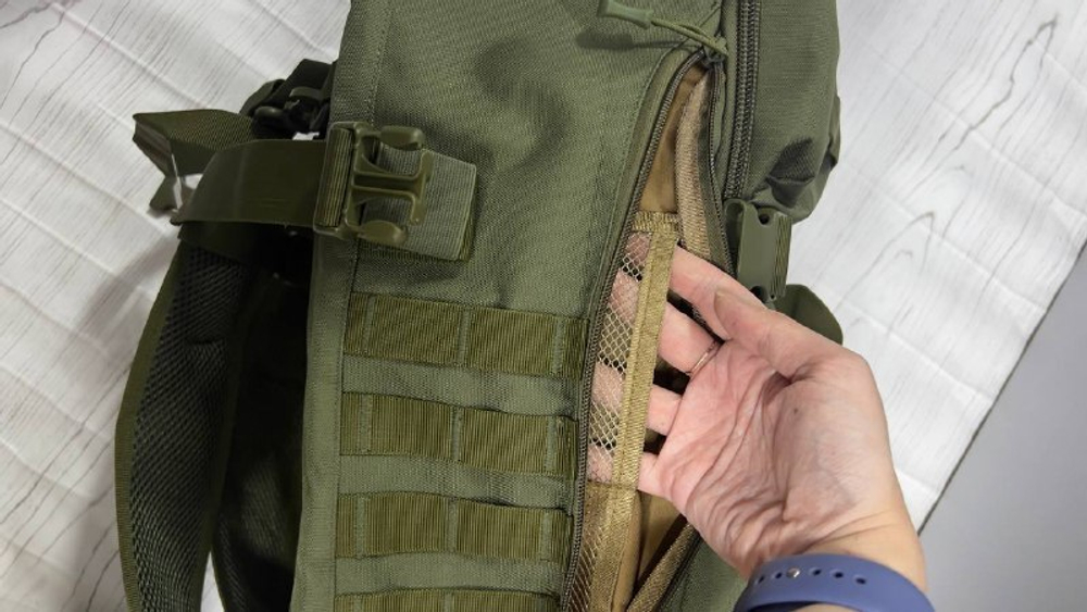 Вместительный тактический рюкзак 60л / олива