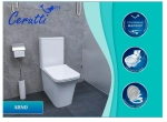 Унитаз ARNO напольный безободковый Ceruttispa CT7838 (620х345х800)