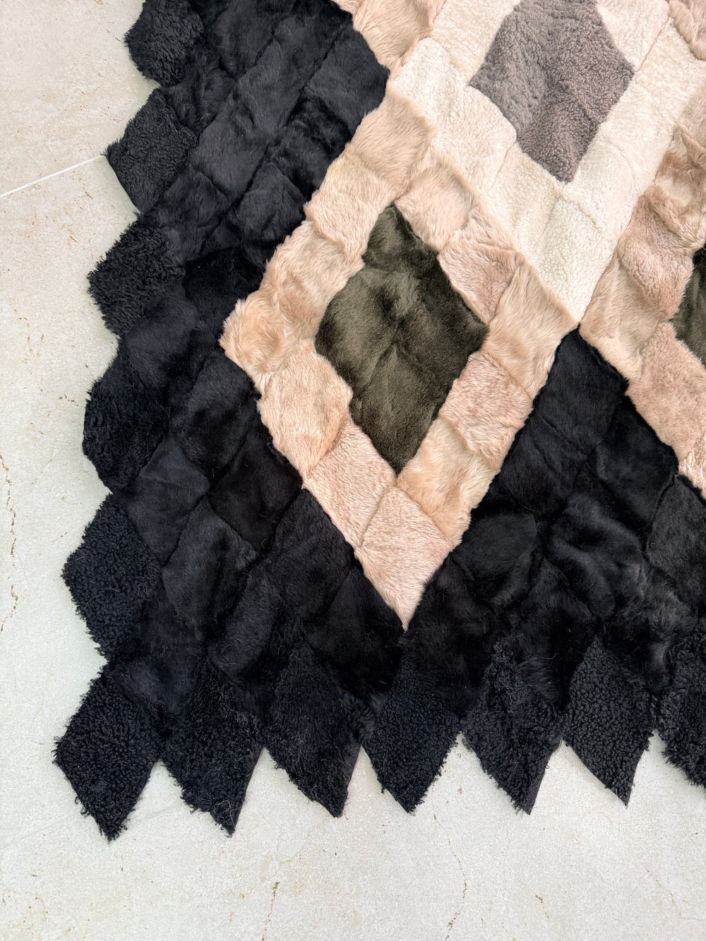 Покрывало меховое ковер из шкуры овчины