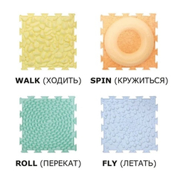 Массажный коврик - Ортодон - ARTSTEP-NEW набор (8 пазлов)