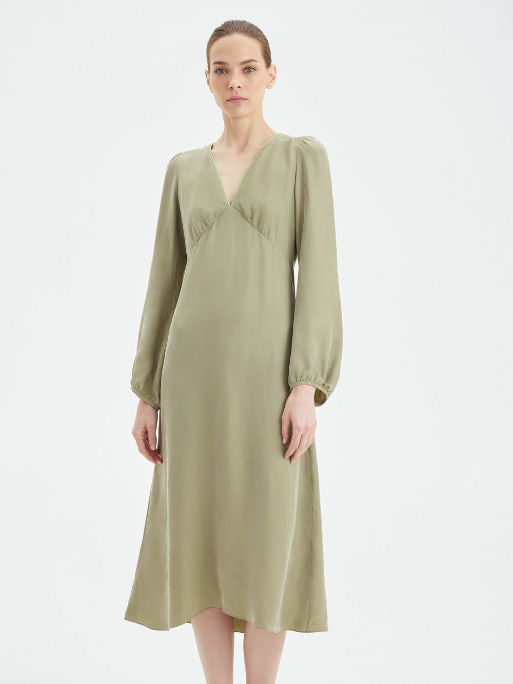 Платье ГРЭЙС оливкового цвета