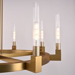 Люстра На Штанге Canelle Round Chandelier 8 Modern Brass By Imperiumloft