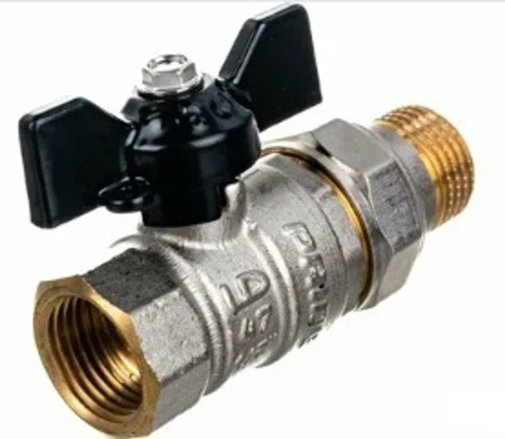 Кран Шаровой LD 1/2" американка (бабочка)