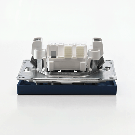 Выключатель кнопочный 1-кл. ArtGallery быстрозажим. клем. механизм аквамарин SE GAL001115S