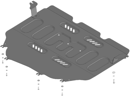 Защита картера двигателя, КПП. 2 мм, Сталь. для GAC Empow 2025-н.в., Motodor.77807