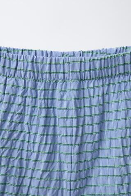 ZARA ПИЖАМА РУБАШКА И БЕРМУДЫ В КЛЕТКУ, СИНИЙ
