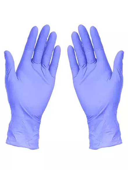 Перчатки нитриловые НТ Violet Blue Nitrile (сиреневые) (уп.50шт) S 4,0гр текстура пальцы (МАЛАЙЗИЯ)