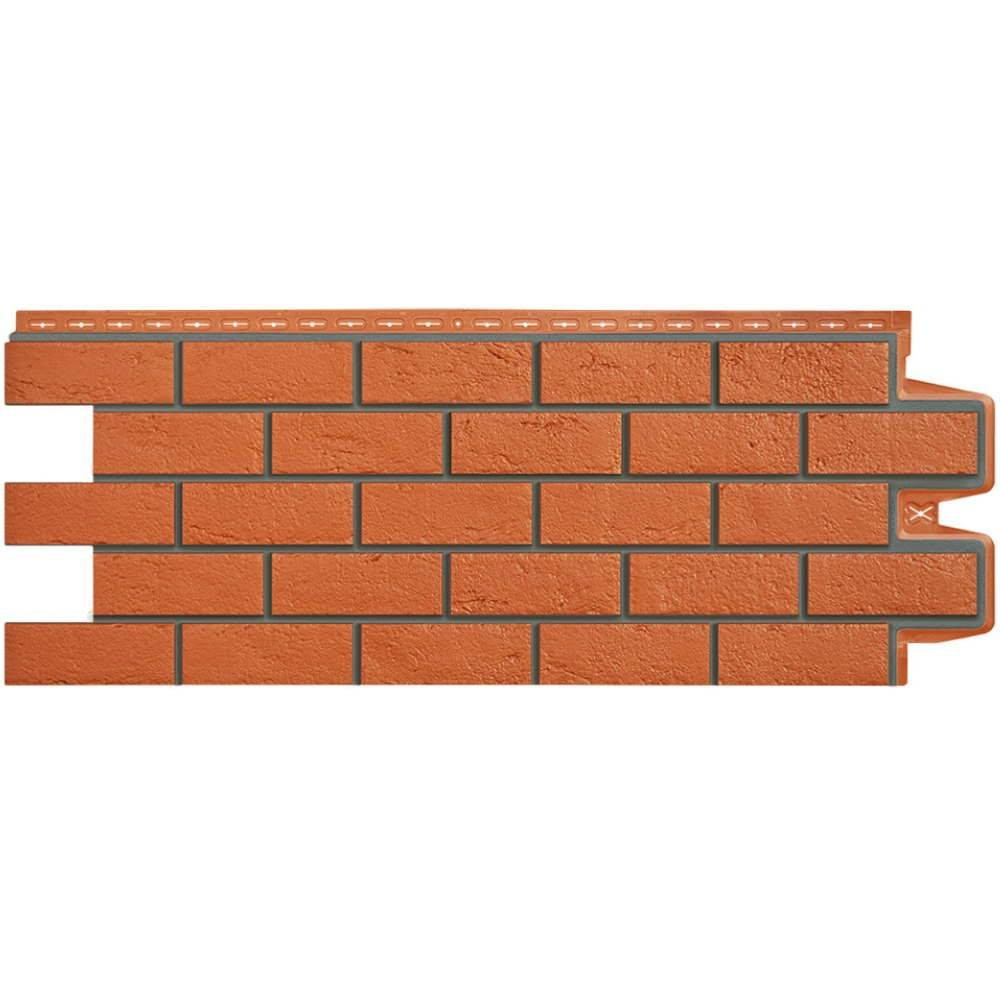 Панель фасадная Grand Line Design Состаренный кирпич терракотовый 1109х418 мм