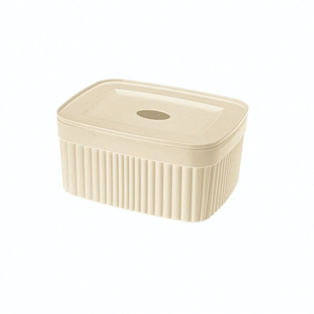 Лоток с крышкой "velvet", 150х115х70 мм, 0,9л (бежевый)