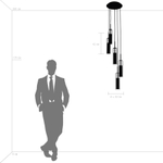 756052 Люстра CILINO 5х40W GU10 ЗОЛОТО