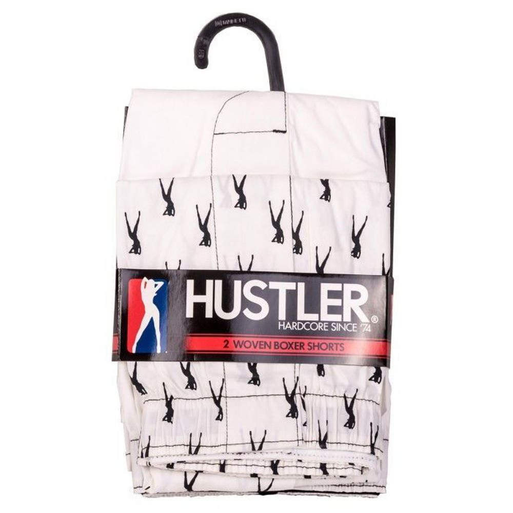 Комплект из 2 мужских трусов-шортов: белые и с мелким рисунком (Размер: M) (Цвет: белый)