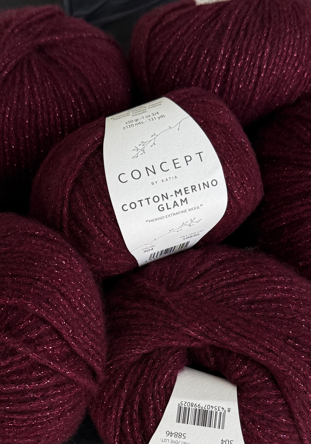 Cotton Merino GLAM (304/бургундия)