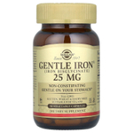 Solgar, Gentle Iron®, добавка с железом, 25 мг, 90 растительных капсул