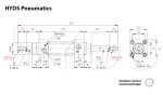 SCD 32x100-S Пневмоцилиндр с двусторонним штоком