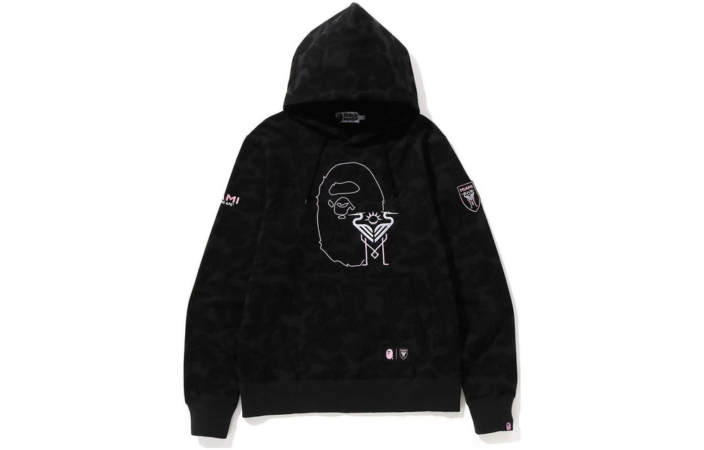 A Bathing Ape X Inter Miami Cf Camo Pullover Худи черный