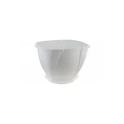 Кашпо Gloria 6 л c поддоном (снежно-белый)