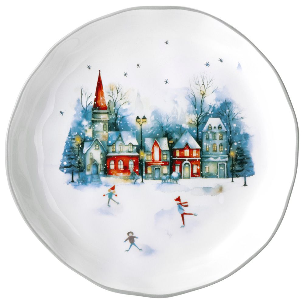 ТАРЕЛКА ЗАКУСОЧНАЯ AGNESS "С НОВЫМ ГОДОМ!" 17*3 СМ