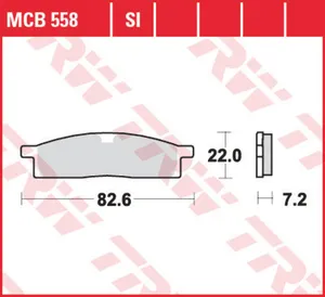 Колодки тормозные дисковые TRW MCB558SI