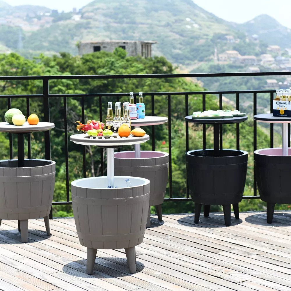 Стол пластиковый мини-бар Tagliamento Nova Cool Bar, белый, тортора