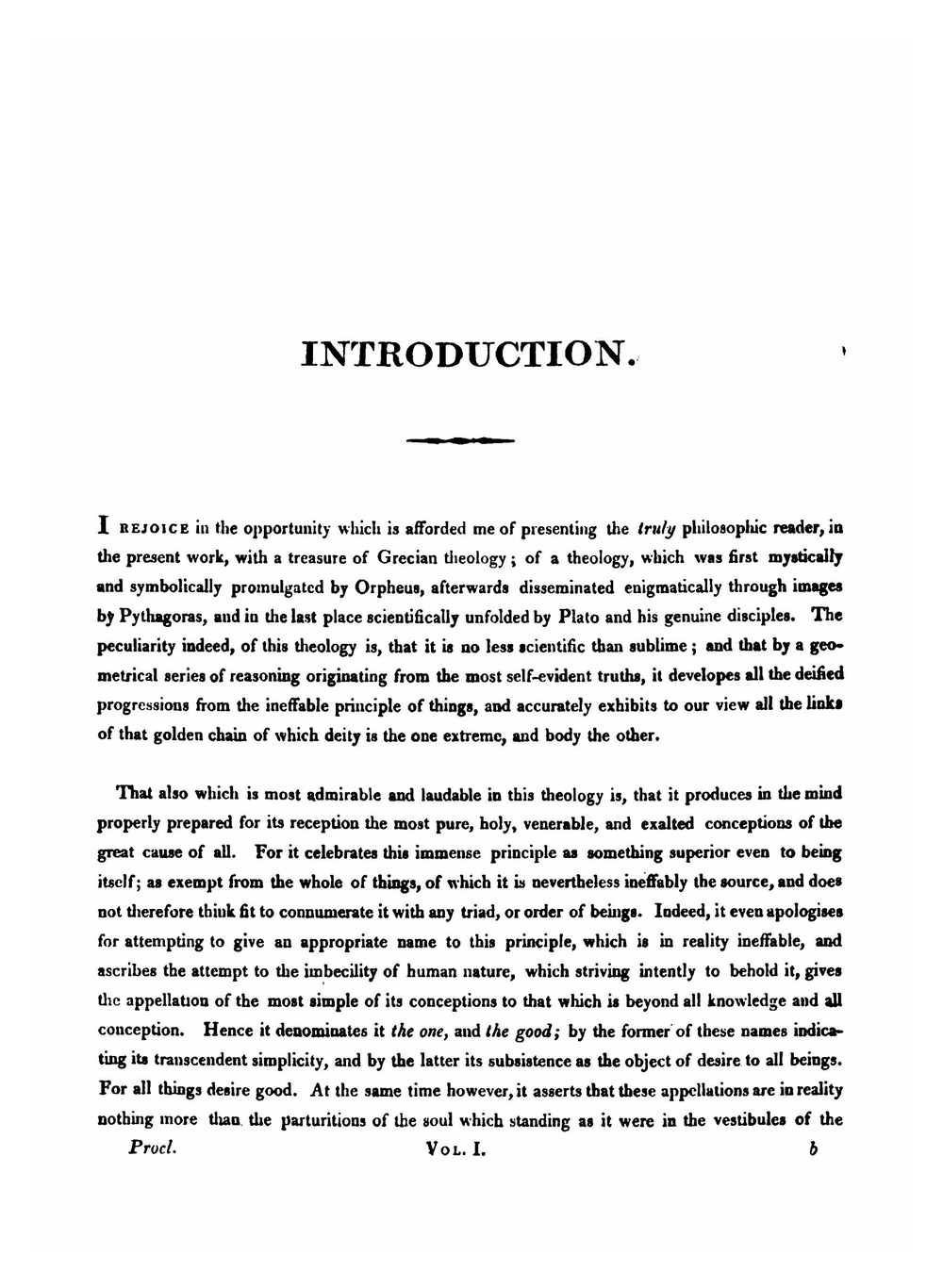 The Six Books of Proclus, the Platonic Successor, On the Theology of Plato. Volume 1 | Proclus