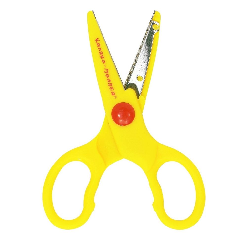 Ножницы детские зигзагообразные 13,5 см, Каляка-Маляка, европодвес