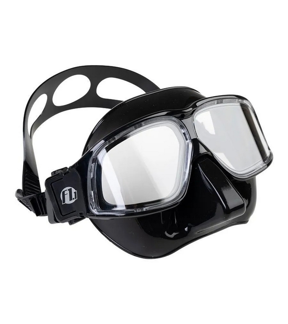 Маска для плавания Scorpena Apnea F1.1 черный силикон