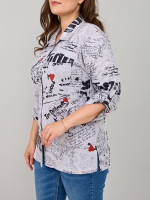 Рубашка Р-001/серый-газета