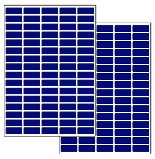 Темно синие виниловые наклейки для маркировки Policomprint М8, 25х10 мм. 160 шт. Глянец.