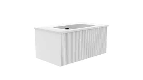 Тумба с раковиной La Fenice Terra Bianca 80 см FNC-01-TER-B-80 белая матовая