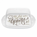 Масленка с декором 18,9*11*6,9см