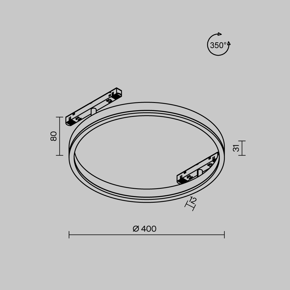 Трековый светильник Technical TR227-2-24W3K-B