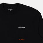  Лонгслив мужской Carhartt WIP Script Embroidery артикул:I032306_black - купить в магазине Дайс