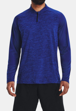 Футболка мужская теннисная теннисная Under Armour Tech 2.0 1/4 Zip - bauhaus blue/black